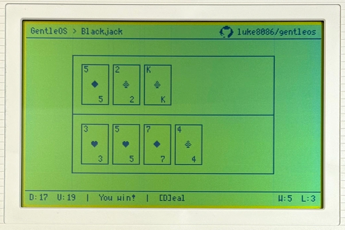 Screenshot of Bjack app