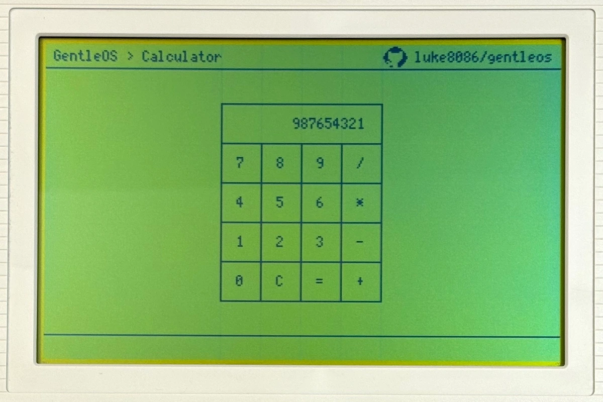 Screenshot of Calc app