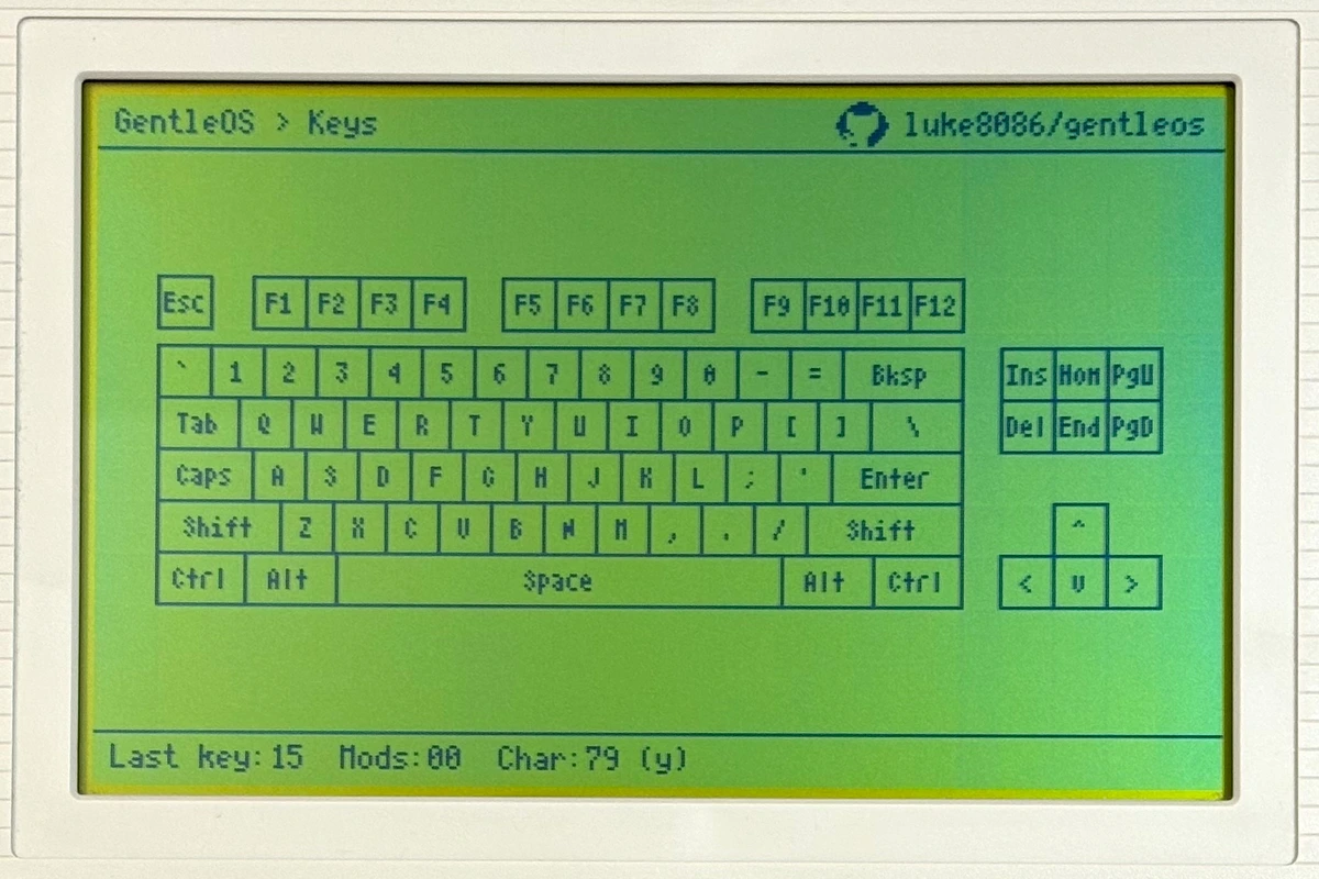 Screenshot of Keys app