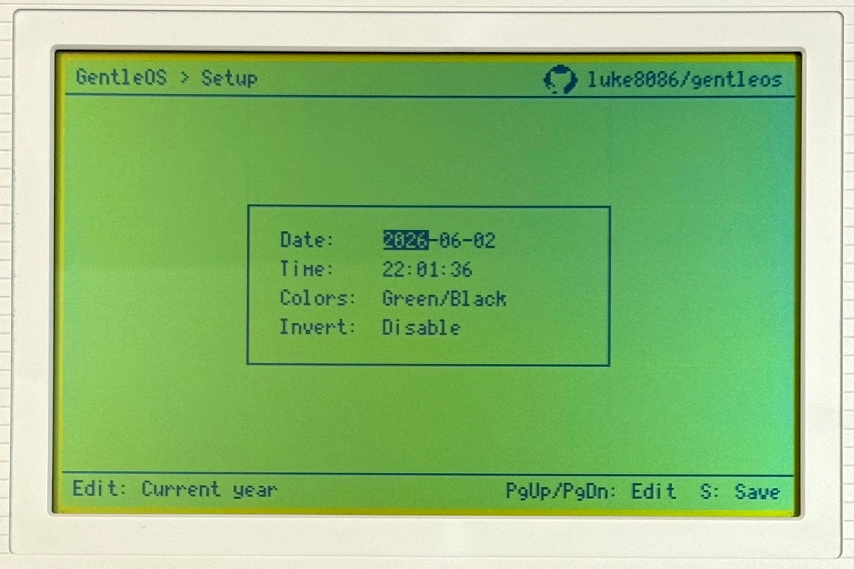 Screenshot of Setup app