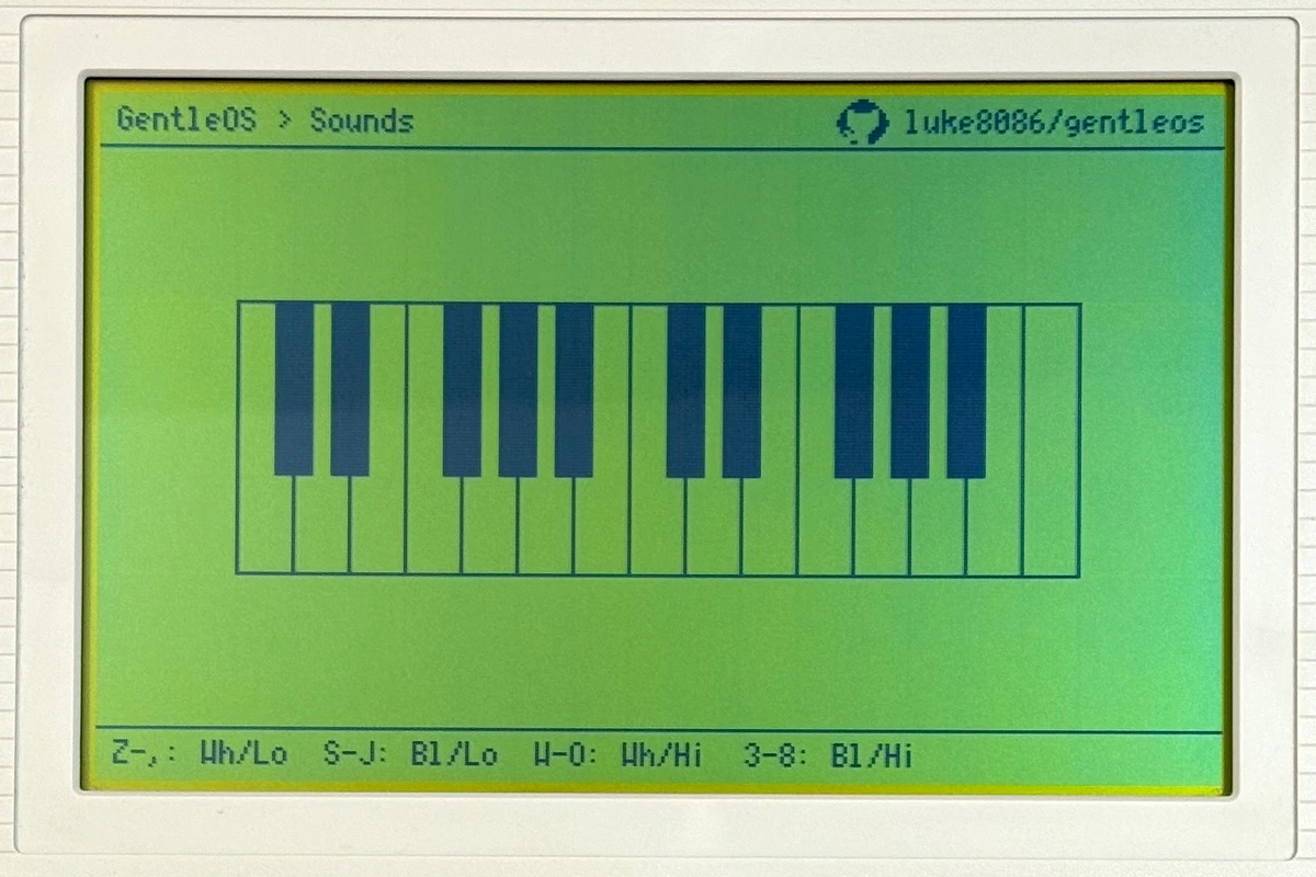 Screenshot of Sounds app