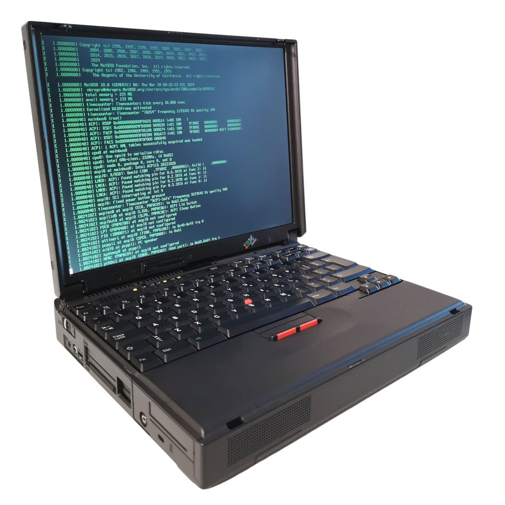 ThinkPad 380Z booting NetBSD